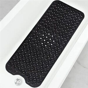 Extra Long Non Slip Bath Mat Bathtub Shower Mat Suction Cups Machine Washable